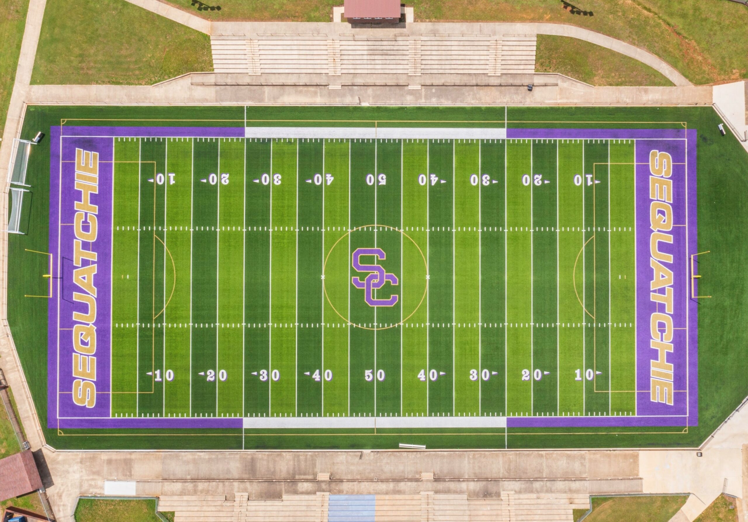 High School Football Field Turf